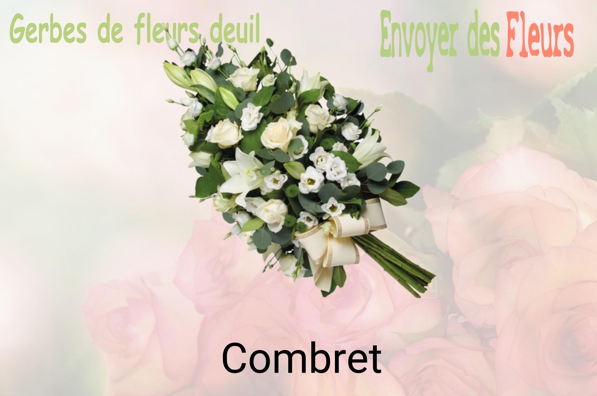 Gerbe de fleurs de deuil livrée à Combret
